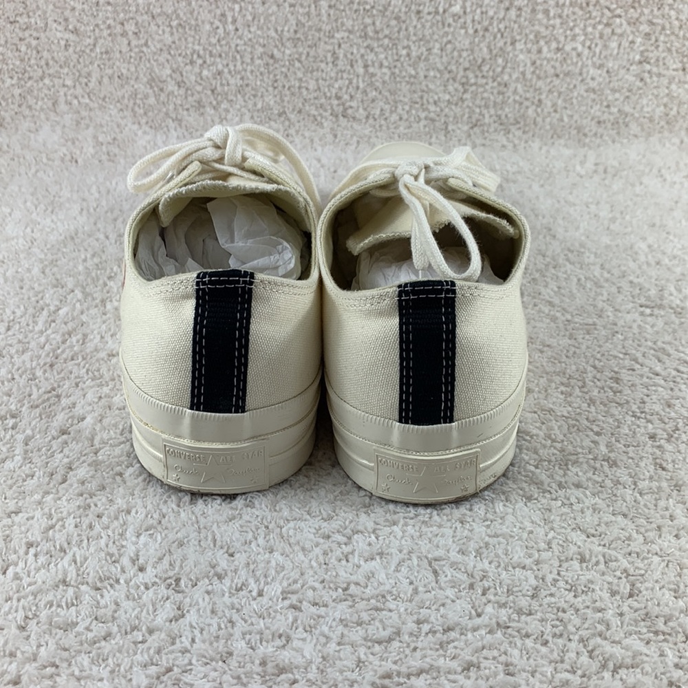 Converse Comme Des Garcons Play White Canvas Mens 11 / Womens 13 - Picture 4 of 7